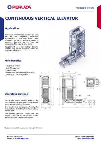 Continuous vertical elevator