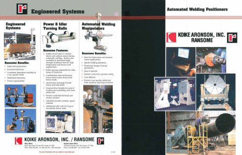 Automated Welding Positioners