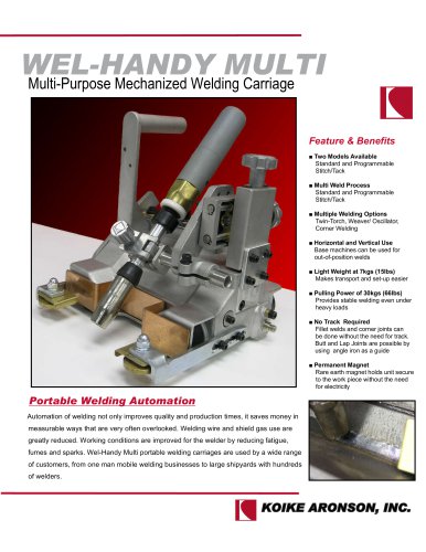 Multi-Purpose Mechanized Welding Carriage