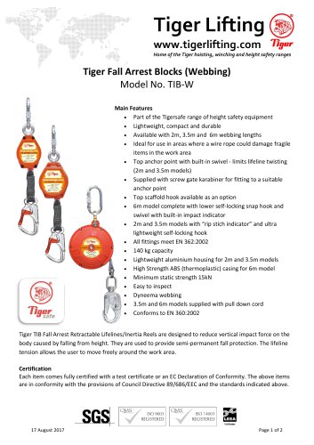 Tiger Fall Arrest Blocks