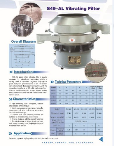 Weiliang S49-AL vibrating screener for solids and liquids separation