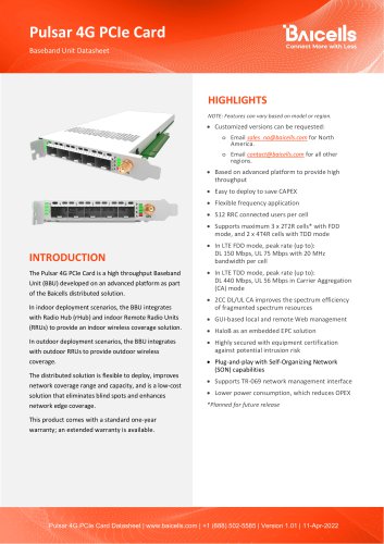 Pulsar 4G PCIe Card