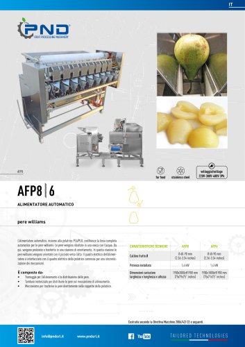 AFP6/8 - Scheda tecnica