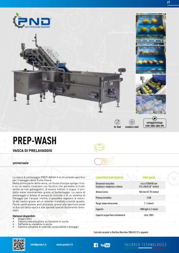 PREP-WASH - Scheda Tecnica