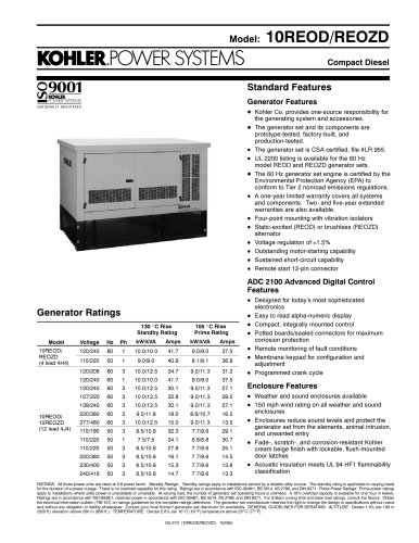 Diesel Generators / 10REOD/REOZD