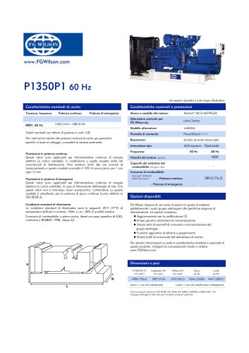 P1350P1 60 Hz Open Generator Set