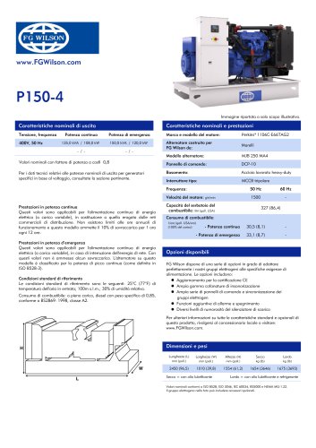 P150-4 (150 kVA) EU II Compliant Open Generator Set