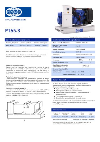 P165-3 (165 kVA) Open Generator Set