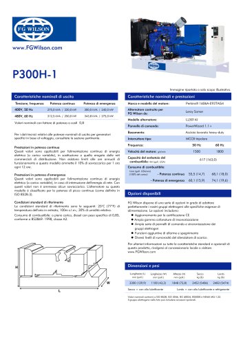 P300H-1 (300 kVA) 3 Phase Open Generator Set