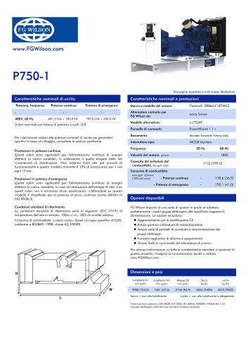 P750-1 (681-750 kVA) Open Generator Set