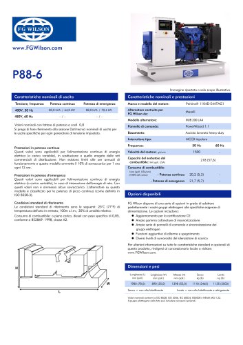 P88-6 (88 kVA Three Phase EUIIIa Compliant Open Generator Set)