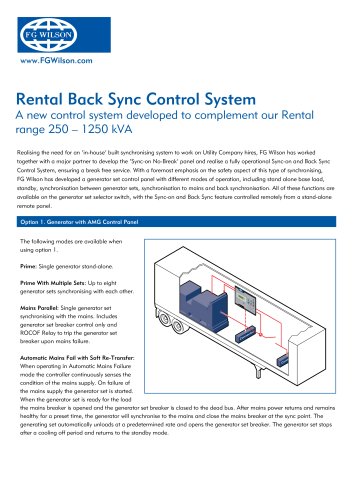 Rental Back Synch Brochure