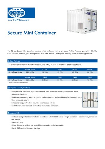 Secure Mini Container