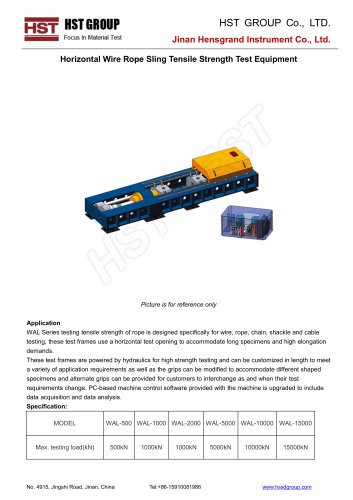 Horizontal Wire Rope Sling Tensile Strength Test Equipment