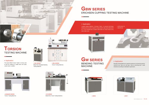 HST GBW Series Erichsen Cupping Testing Machine