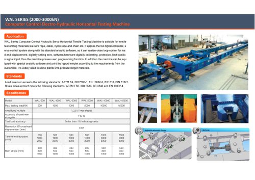 JINAN HENSGRAND WAL Series Computer Control Electro-hydraulic horizontal testing machine