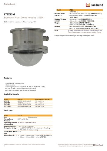 LTEX13M - Explosion proof housing