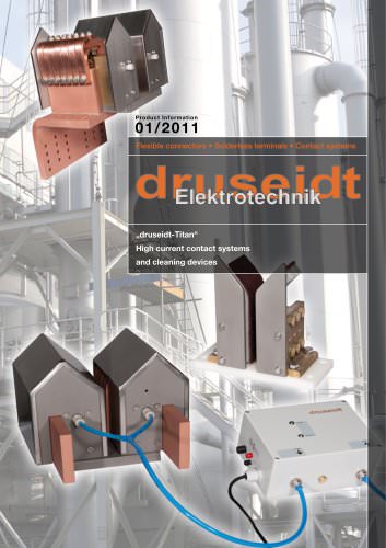 druseidt - TITAN Hydro-pneumatically activated high current contacts and cleaning systems for electroplating an anondizing plants (2,2 MB) (Productinformation 01/2011)