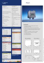 Scheda tecnica trasduttore di pressione differenziale PS 27 - 1