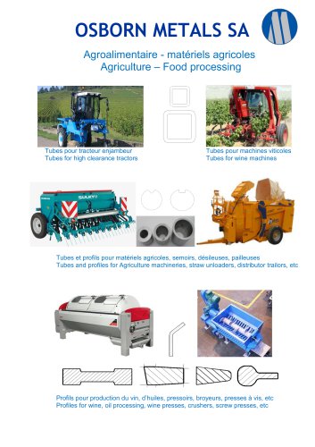 Applications sheet Special tubes and profiles