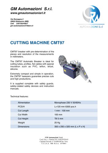 CUTTING MACHINE CMT97