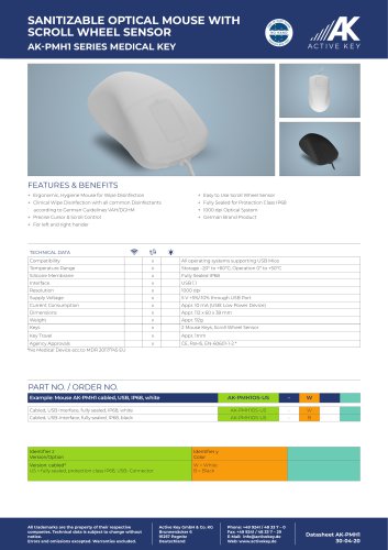 AK-PMH1 SERIES MEDICAL KEY