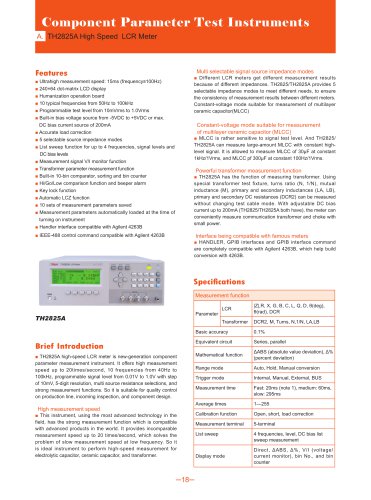 Tonghui LCR Meter TH2825A