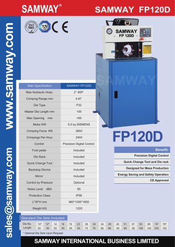 SAMWAY FP120D  Hydraulic Hose  Crimping Machine