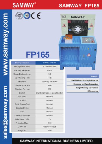 SAMWAY FP165  Hydraulic Hose Crimping Machine