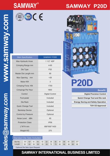 SAMWAY P20D Hydraulic Hose Crimping Machine