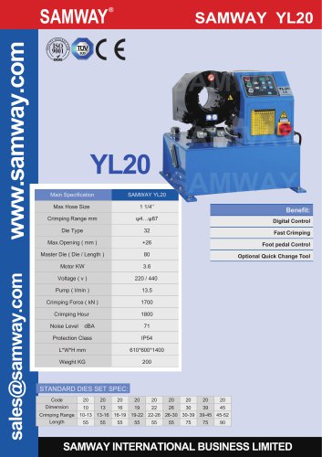 SAMWAY YL20 Workshop Crimper