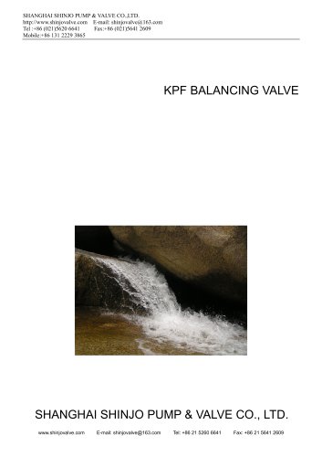 KPF BALANCING VALVE