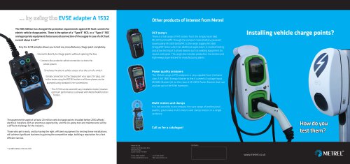 A 1532 EVSE adapter Installing vehicle charge points