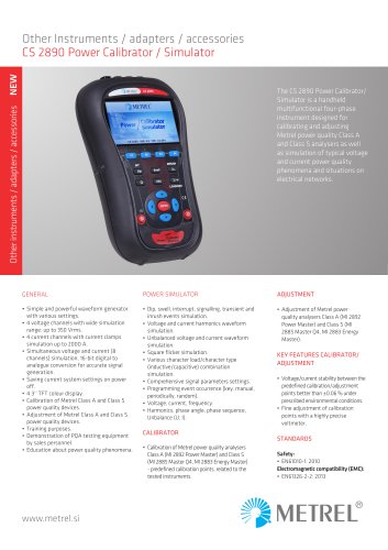 CS 2890 Power Calibrator / Simulator EN