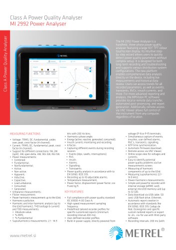 MI 2992 Power Analyser ENG