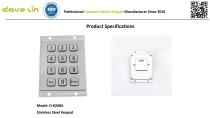 D-8208A Metal Keypad Data Sheet