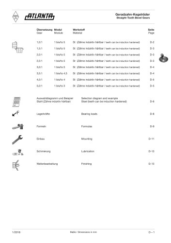 Straight‑tooth Bevel Gears