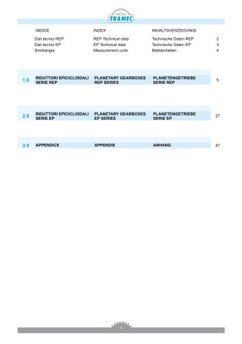 Planetary gearboxes catalogue