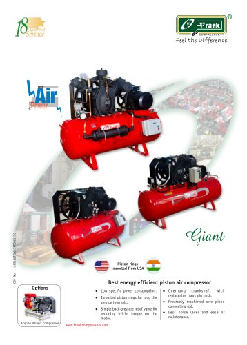 Giant piston air compressor