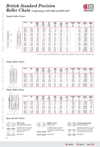 Roller Chain Catalogue