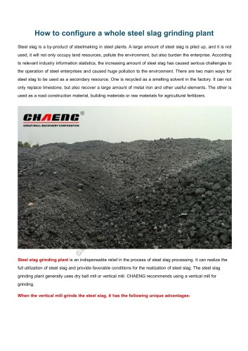 CHAENG+Steel slag grinding plant+Steel industry+High operating rate, energy saving