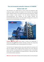 The environmental protection features of CHAENG Vertical roller mill