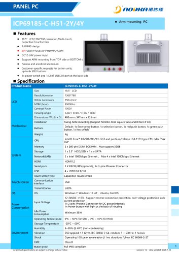 ICP69185-C Datasheet