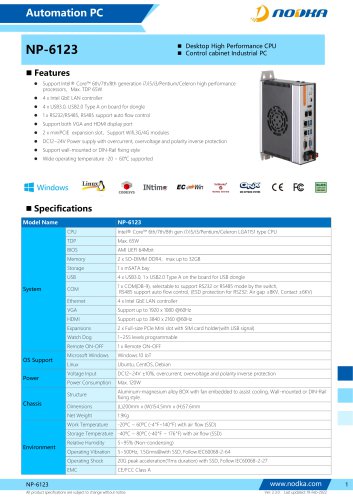 NP-6123/NP-6133 Datasheet