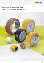 Wheels and castors for pallet trucks, forklift trucks and other industrial trucks