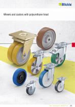 Wheels and castors with polyurethane tread