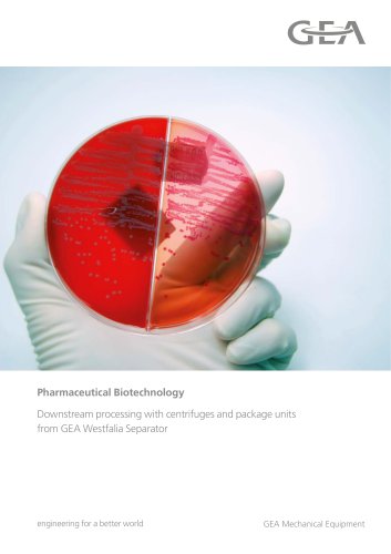 Pharmaceutical Biotechnology: Downstream Processing with Centrifuges and Package Units - Brochure