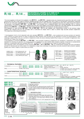  Microregulators    MR R1-, MR R0-, MR-FA