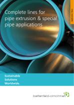 Complete lines for pipe extrusion & special pipe applications