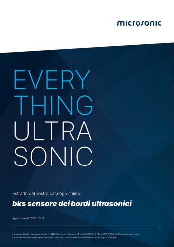 bks sensore dei bordi ultrasonici